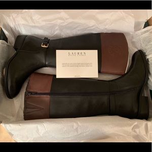 RALPH LAUREN “Madisen” leather riding boots (NIB)